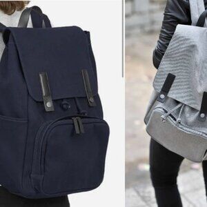 Two (2) Matching Everlane Modern Snap Backpack (Blue & Reverse Denim)
